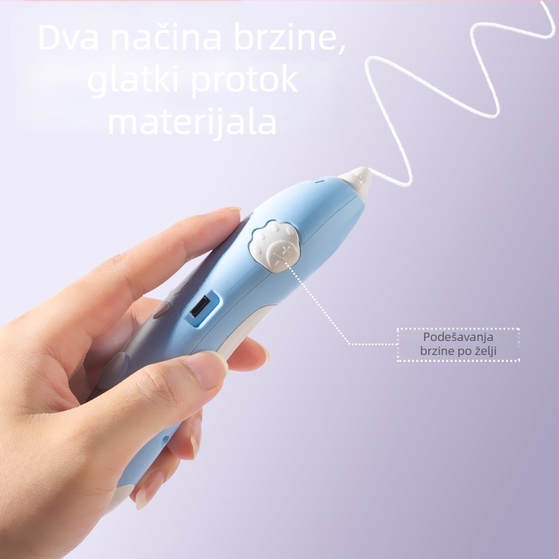 3D pisaća olovka za DIY umjetnost - niskotemperaturna pametna graffiti igračka za djecu 4–6 godina (ABS)