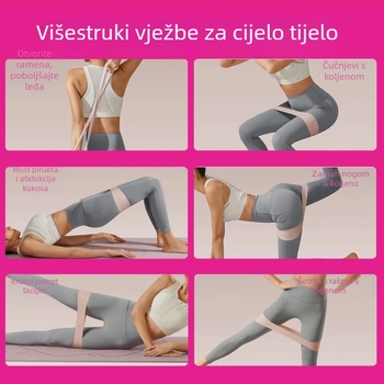 Jetbee silikonski prsten za podizanje kukova za jogu — elastični otporni pojas za istezanje leđa i podizanje kukova