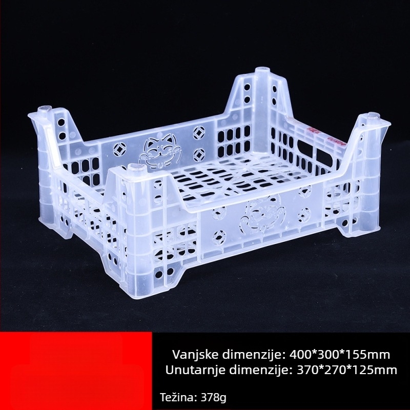 Jednokratna plastična košara za voće, PP materijal, nosivost 3 kg, debljina zida 1.8–2.3 mm, injekcijsko oblikovanje