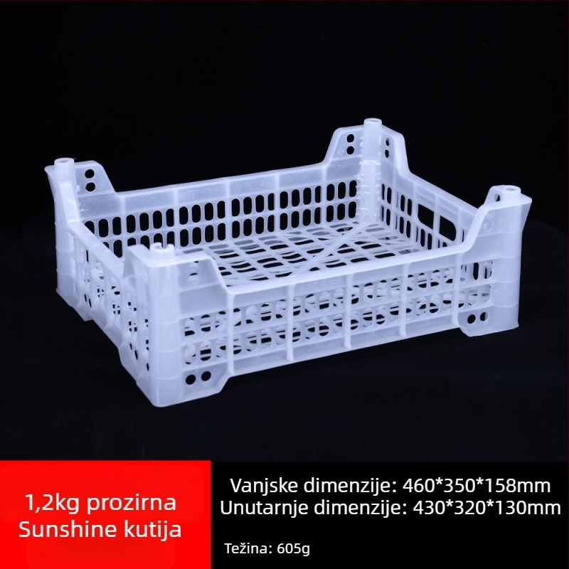 Jednokratna plastična košara za voće, PP materijal, nosivost 3 kg, debljina zida 1.8–2.3 mm, injekcijsko oblikovanje
