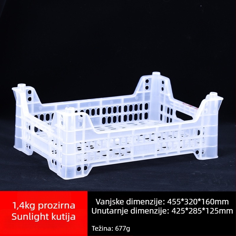 Jednokratna plastična košara za voće, PP materijal, nosivost 3 kg, debljina zida 1.8–2.3 mm, injekcijsko oblikovanje