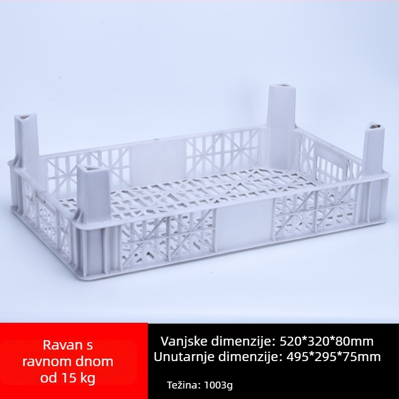 Jednokratna plastična košara za voće, PP materijal, nosivost 3 kg, debljina zida 1.8–2.3 mm, injekcijsko oblikovanje