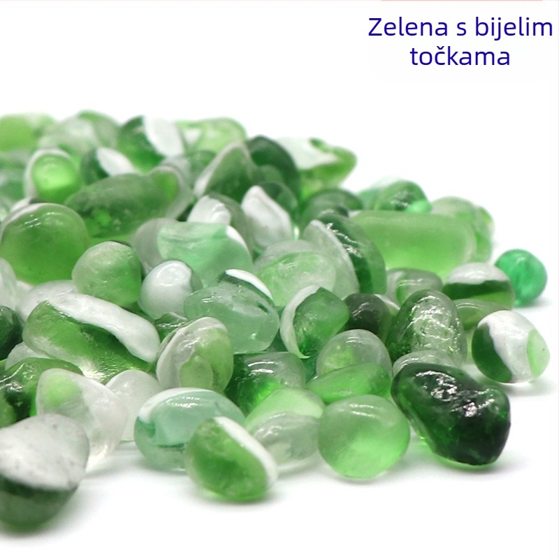 Prode akvarijski kamen za krajolik – stakleni dekorativni kamenčići za dno akvarija, 0,25 kg