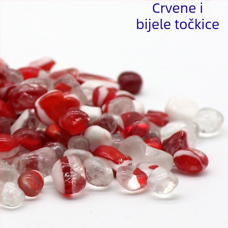 Prode akvarijski kamen za krajolik – stakleni dekorativni kamenčići za dno akvarija, 0,25 kg