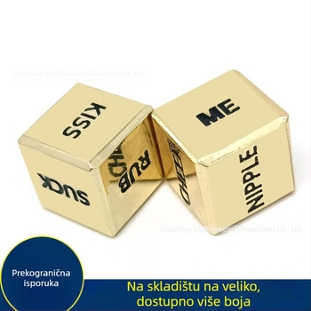 Kocka od cinkove legure, 6-strani dizajn s pravim kutem, set od 2 kocke, prilagodljivo
