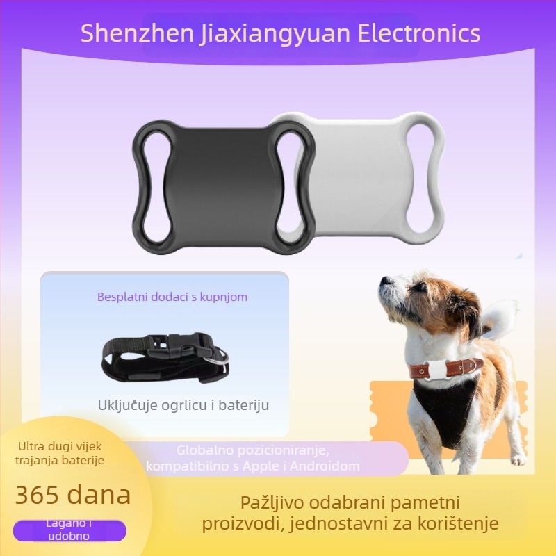 Ovratnik za traženje kućnih ljubimaca s GPS – kompaktan, ABS materijal, baterija tipa gumba, globalno praćenje, 10 g, porijeklo Shenzhen