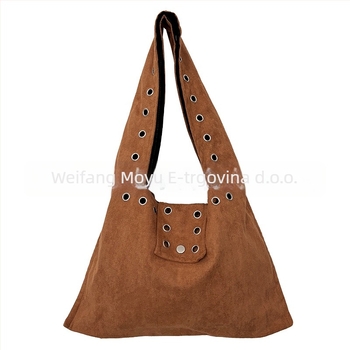 Bubulianpin velur torbica za rame s magnetskim zatvaranjem, džep za telefon, pamučna podstava, vodoravni pravokutni oblik