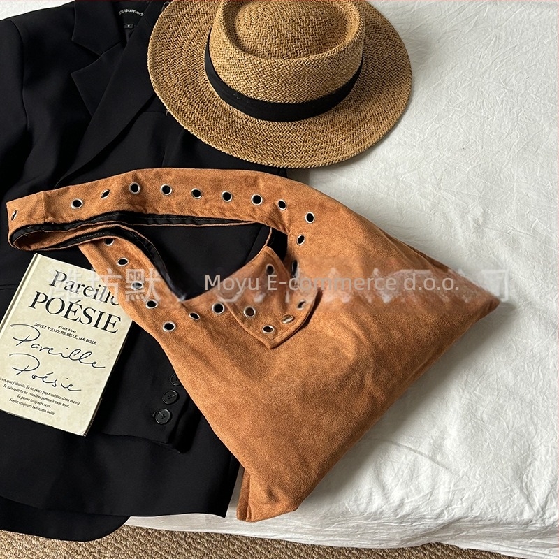 Bubulianpin velur torbica za rame s magnetskim zatvaranjem, džep za telefon, pamučna podstava, vodoravni pravokutni oblik