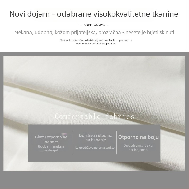 Bijeli ženski kostim s blejzerom – uski kroj, V-izrez, blok boja, poliester, srednje duljine sako, dugi rukavi