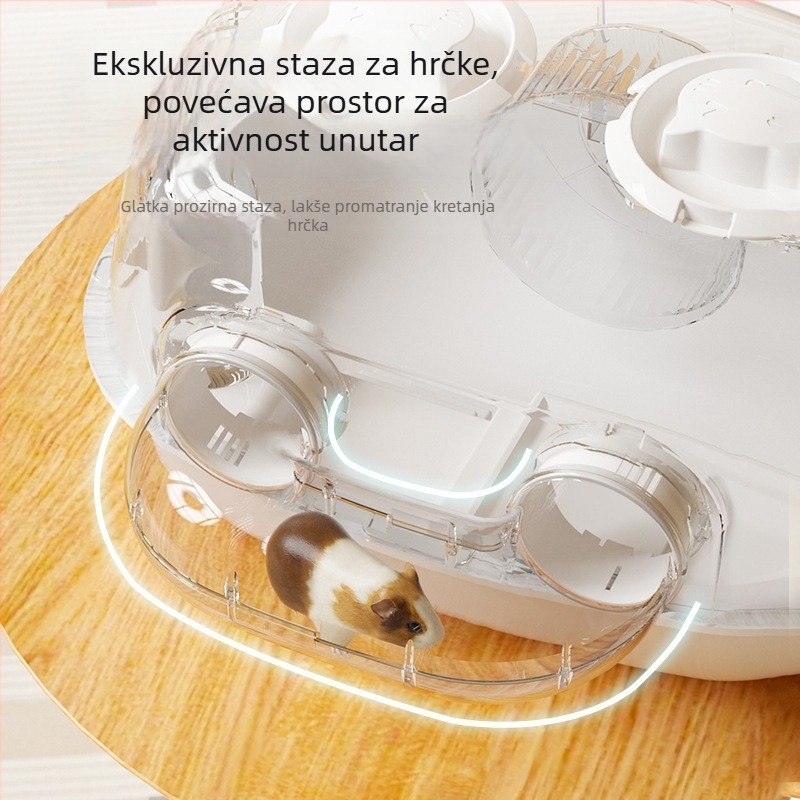 Plastični kavez za hamstere s prostranim prostorom, plastična konstrukcija, pogodna za sve sezone
