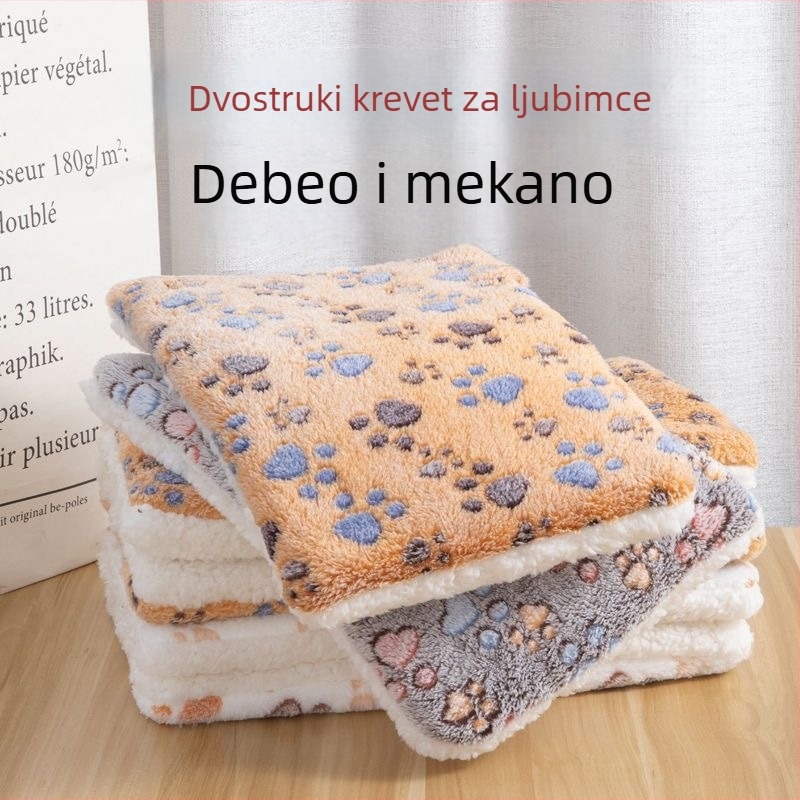 Gnijezdo za mačke i pse – debeli plišani baršunasti madrac za spavanje, topao, univerzalna primjena