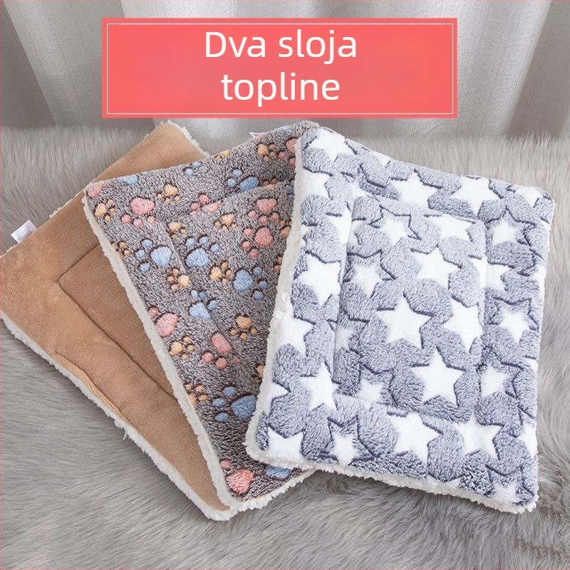 Gnijezdo za mačke i pse – debeli plišani baršunasti madrac za spavanje, topao, univerzalna primjena