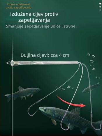 Bojiang String Hook Rig – Anti-Tangle, Barbed, za Crucian Carp