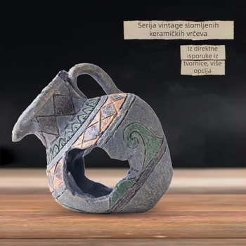 Dekorativni predmet za akvarij od smole - Mahovasti mikro-krajobraz s kamnitim skloništem, za ribe i škampe; stvara atmosferu i poboljšava prostornu percepciju