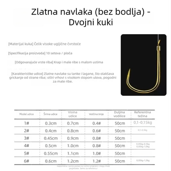 Ručni ručno izrađeni udica za ribolov u stilu Ise-Ni, s kućištem