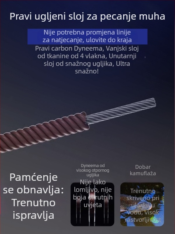 Answer No. 10 dvostruki udica, PE linija, karbonsko jezgro, za tilapiju i šarana