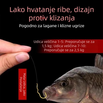 Kuka za ribolov s unaprijed vezanim vodilom i dvostrukom udicom, bodljikava, protiv zapetljavanja, za jezero