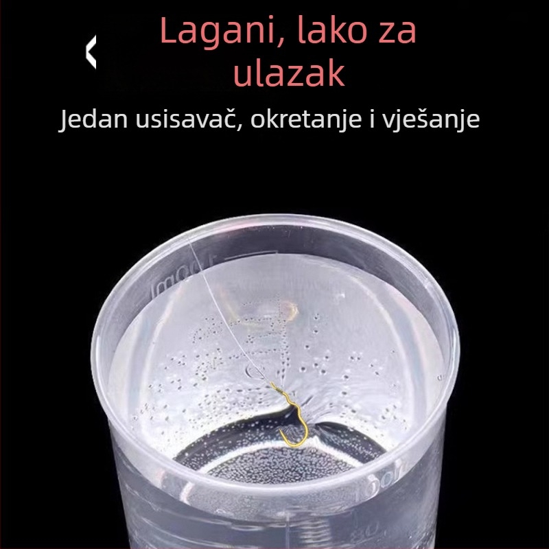 Kuka za ribolov s unaprijed vezanim vodilom i dvostrukom udicom, bodljikava, protiv zapetljavanja, za jezero
