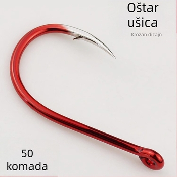Kuka za ribolov od ugljičnog čelika, broj 8, za morski ribolov s broda, 5000 komada u kutiji