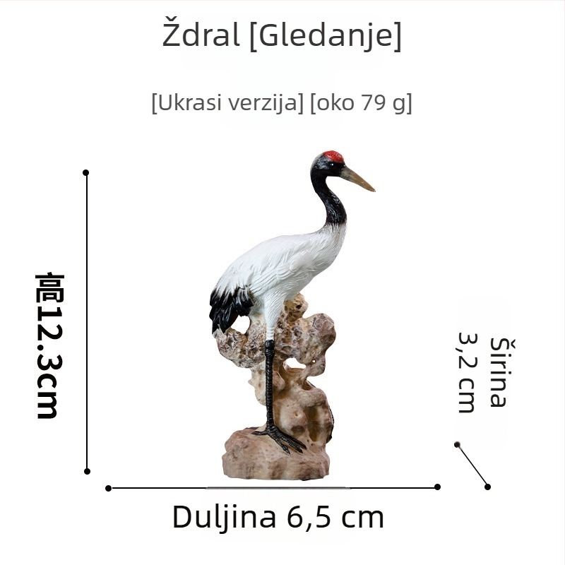 Dekorativna figura za akvarij – ptica, smola, crtani stil, dekor za akvarij