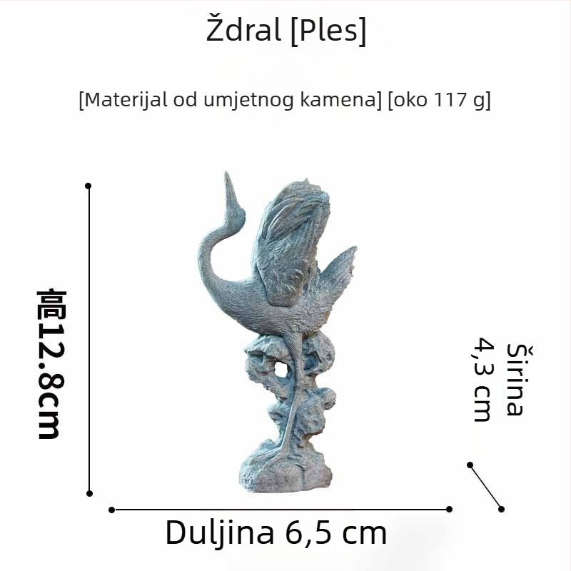 Dekorativna figura za akvarij – ptica, smola, crtani stil, dekor za akvarij