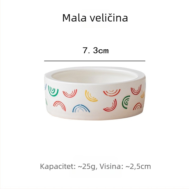 Keramička posuda za hranu papiga, za mlade ptice, otporna na prolijevanje, otporna na udarce, pribor za kavez