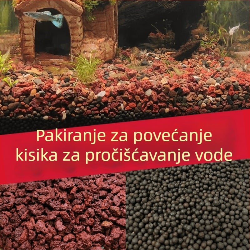 Kamen za ukrašavanje akvarija s vulkanskim kamenom, keramički pijesak bez pranja, kamen za hidroponsko uzgajanje, dno pijesak, oksigenacija vode