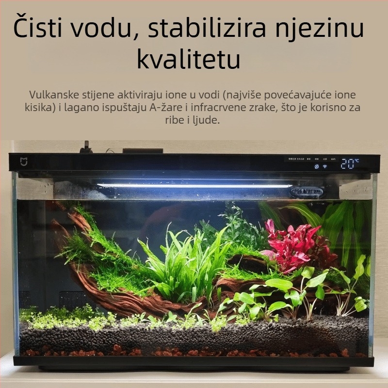 Kamen za ukrašavanje akvarija s vulkanskim kamenom, keramički pijesak bez pranja, kamen za hidroponsko uzgajanje, dno pijesak, oksigenacija vode
