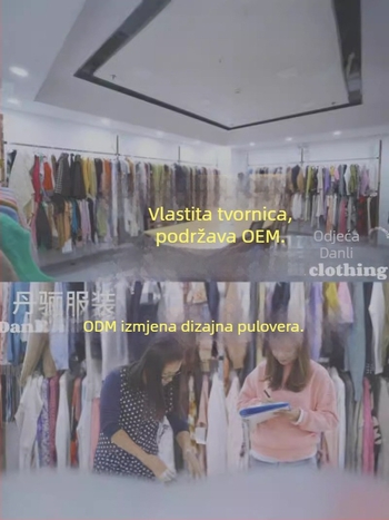 Angora pleteni džemper s V izrezom, slobodan kroj, dugi rukav, visoko temperaturno oblikovanje