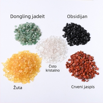 Krištalni čipovi za dekoraciju akvarija s temom Buddhe — Prirodni pet elemenata kristala, Marka Chuse, Model CSHH-20251215, Pakiranje papirnate kutije