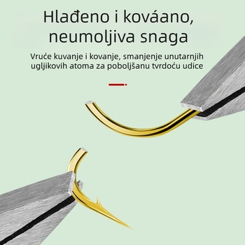 Običan skup ribarskih udica, 8 varijanti udica, 200 kom. u pakiranju