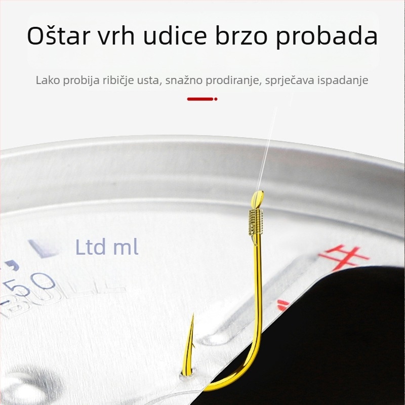 Običan skup ribarskih udica, 8 varijanti udica, 200 kom. u pakiranju
