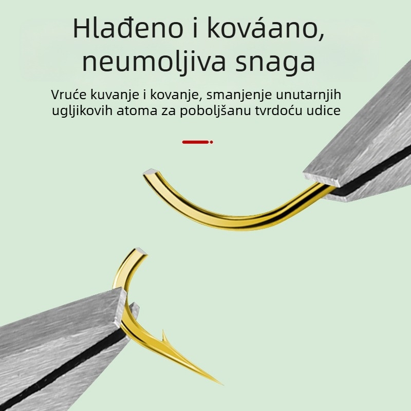 Običan skup ribarskih udica, 8 varijanti udica, 200 kom. u pakiranju