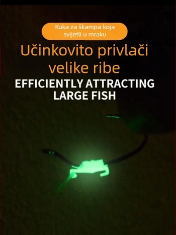 Svetleći udica za žive škampiće, za plutajuće komplekte, s oprugom na stražnjoj udici