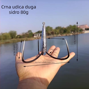 Kuka za ribolov s olovnom glavom, tri sidra, Sunshine, kutija 10000 komada