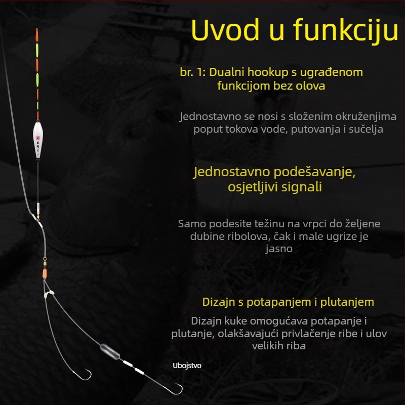 Dvostruko udice za ribolov, bez bodlja, 100 komada, za ribolov na oceanu