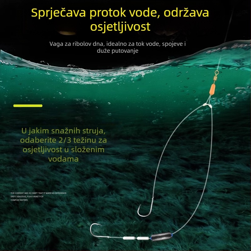Dvostruko udice za ribolov, bez bodlja, 100 komada, za ribolov na oceanu