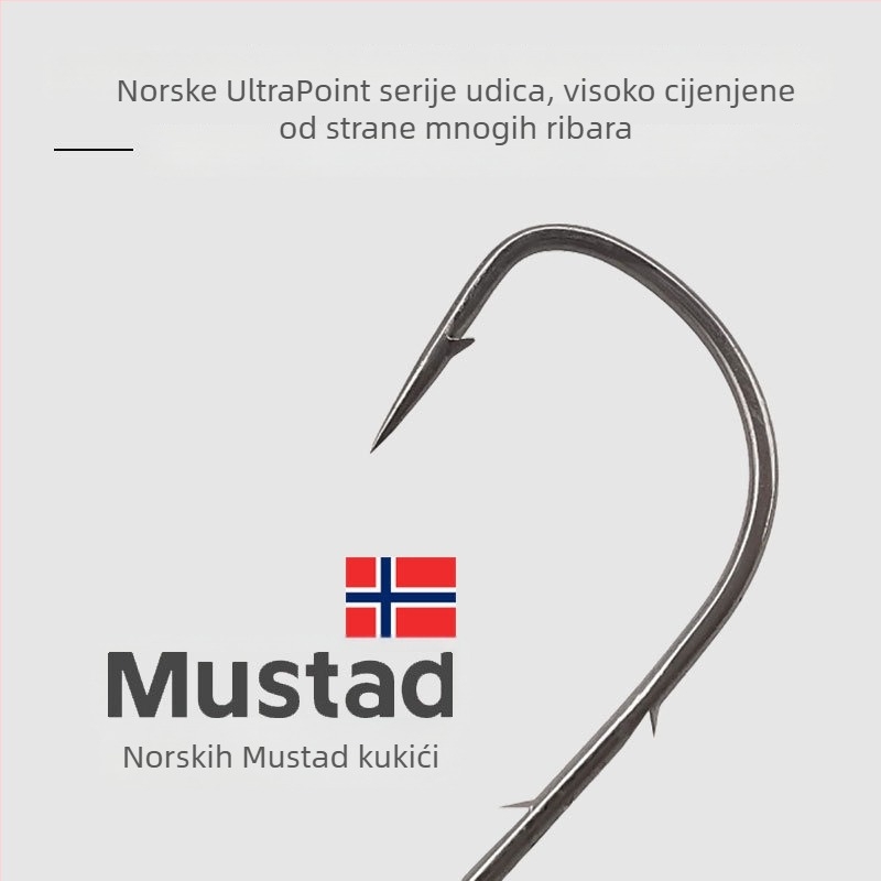 Mustad udica s olovnom glavom i finim dvostrukim bodljama – za mamce od minnow i mekanih mamaca, tok