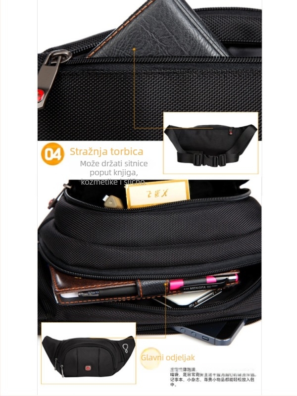 JANGEAR Sportska pojas torba — Oxford platno, prozračna, vodootporna, otporna na habanje, unisex