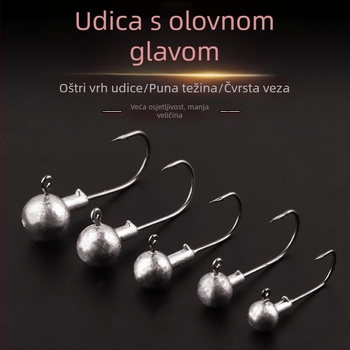 Kuka s olovnom glavom za varalice — tip varalice, materijal: olovo, težina 1–14 g, s bodljama