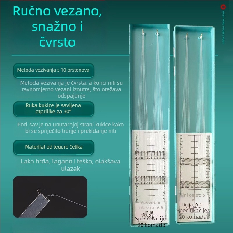 Pod-linijski dvostruki udica za ribolov