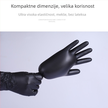 Jednokratne rukavice, duljina 24 cm, debljina 0.5 mm, model 002, za medicinu, kozmetički salon, preradu hrane i proizvodne pogone