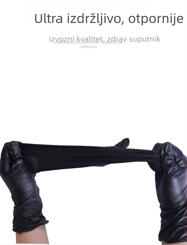 Jednokratne rukavice, duljina 24 cm, debljina 0.5 mm, model 002, za medicinu, kozmetički salon, preradu hrane i proizvodne pogone