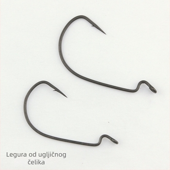 Kuka za pecanje s PTFE premazom, bez bodlja, crankbait stil, široko tijelo