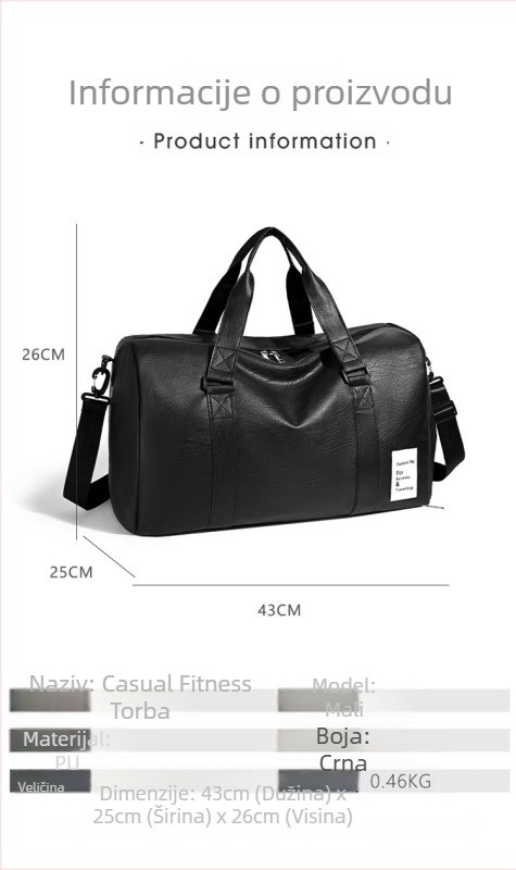 Unisex putna torba, casual stil, kapacitet 20–35L, PU materijal, otporna na abraziju, sklopiva, podstava od poliestera