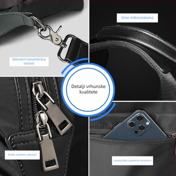 Unisex torba za poslovna putovanja s kapacitetom 20-35L, Oxford materijal, vodootporna, SEAMMER, street-trendy crossbody dizajn