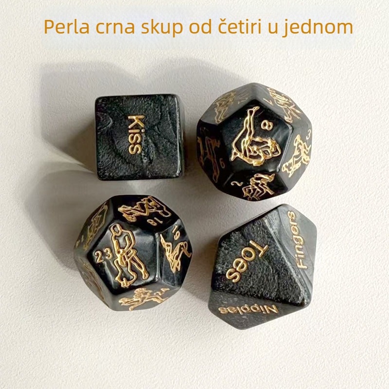 Četiri u jednom svijetleći višestrani set kockica, akril, 5000 komada, za šah i kartične igre