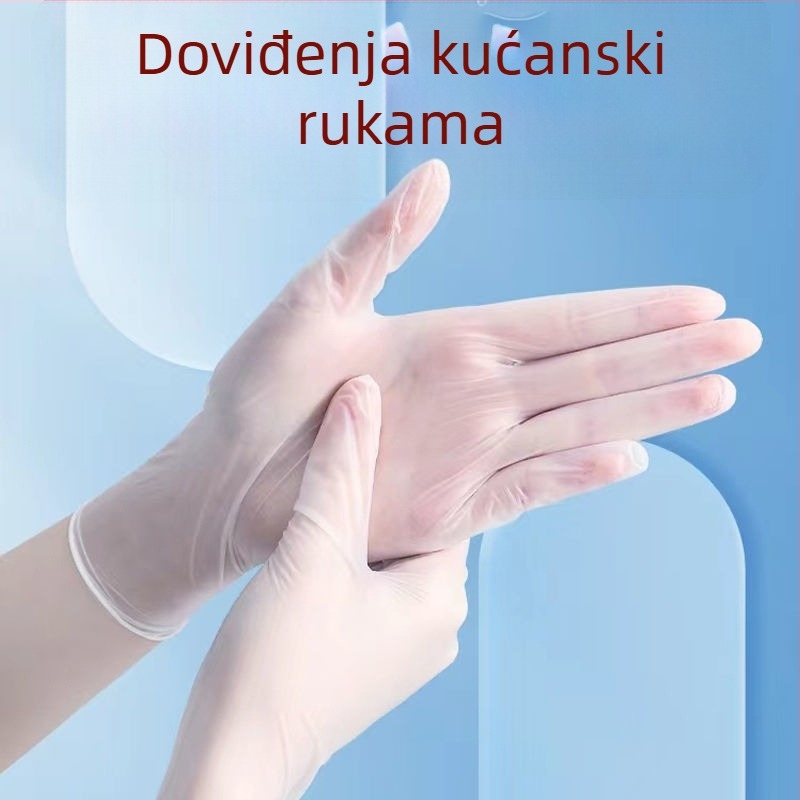 Jednokratne rukavice od PVC-a, prehrambena kvaliteta, prozirne, uobičajene debljine, pogodne za catering i pečenje