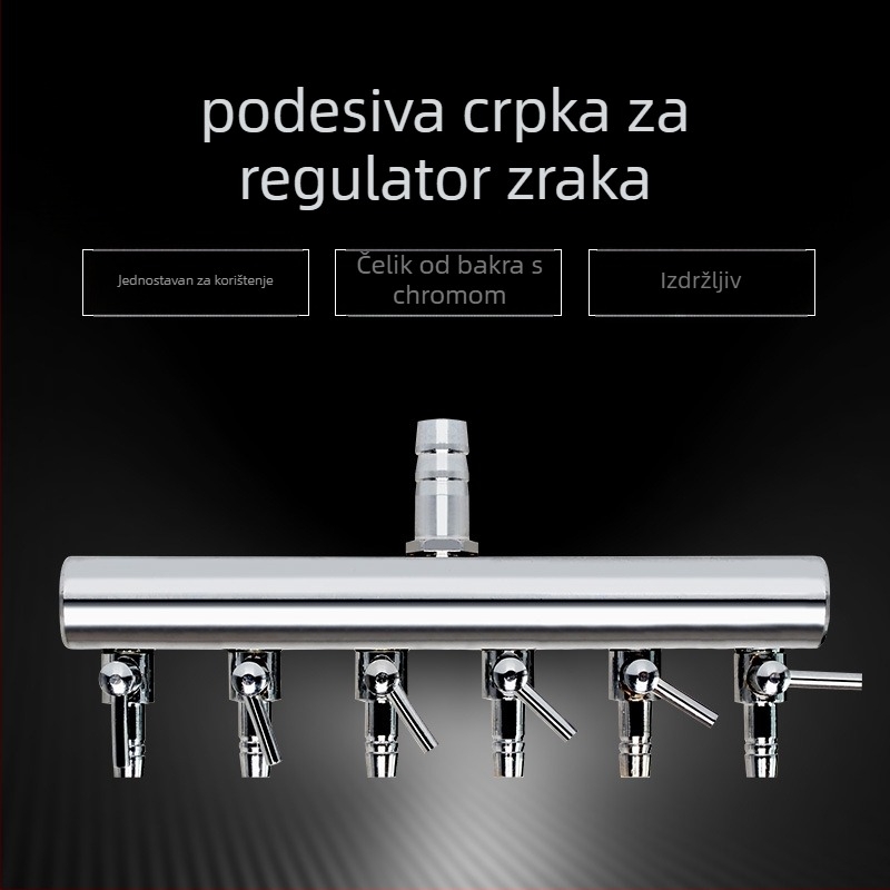 AquaBlue Nehrđajući čelik distribucija kisika za akvarij – ventil za regulaciju protoka zraka, 0,5 kg