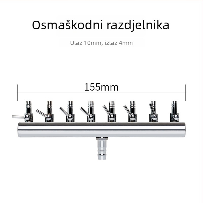 AquaBlue Nehrđajući čelik distribucija kisika za akvarij – ventil za regulaciju protoka zraka, 0,5 kg